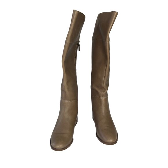 Franco Sarto Roselle Over The Knee Boots Womens 7 M Tan Riding - Picture 3 of 9